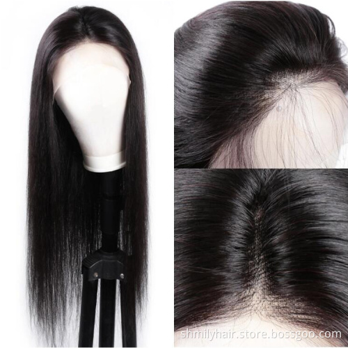 Raw Indian Hair Wig Transparent Lace 30 Inch Lace Frontal Wig Cuticle Aligned Bone Straight Human Hair Lace Wig Vendors